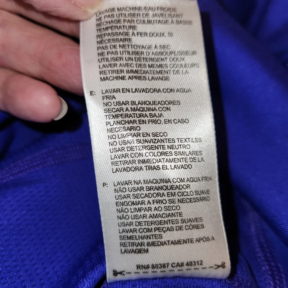 Adidas Vibrant Blue Full Zip Climalite Jacket Size S Front & Back Ruching Soft